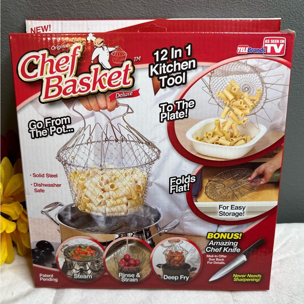 As Seen On TV~Original CHEF BASKET Deluxe~12 in 1 Kitchen Tool~NEW IN BOX
